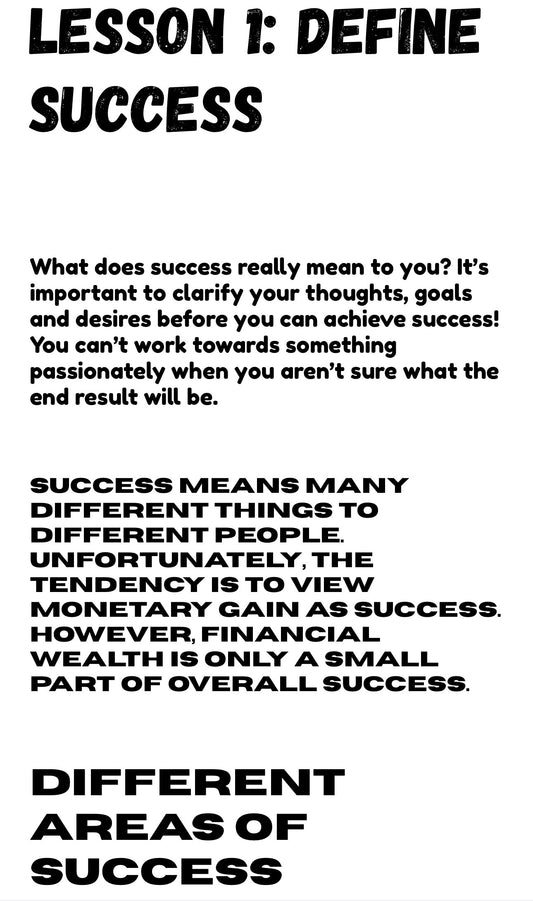 THE ART OF SUCCESS DIGITAL COURSE PART 1